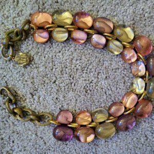 French Resin necklace multi=colored One Of A Kind